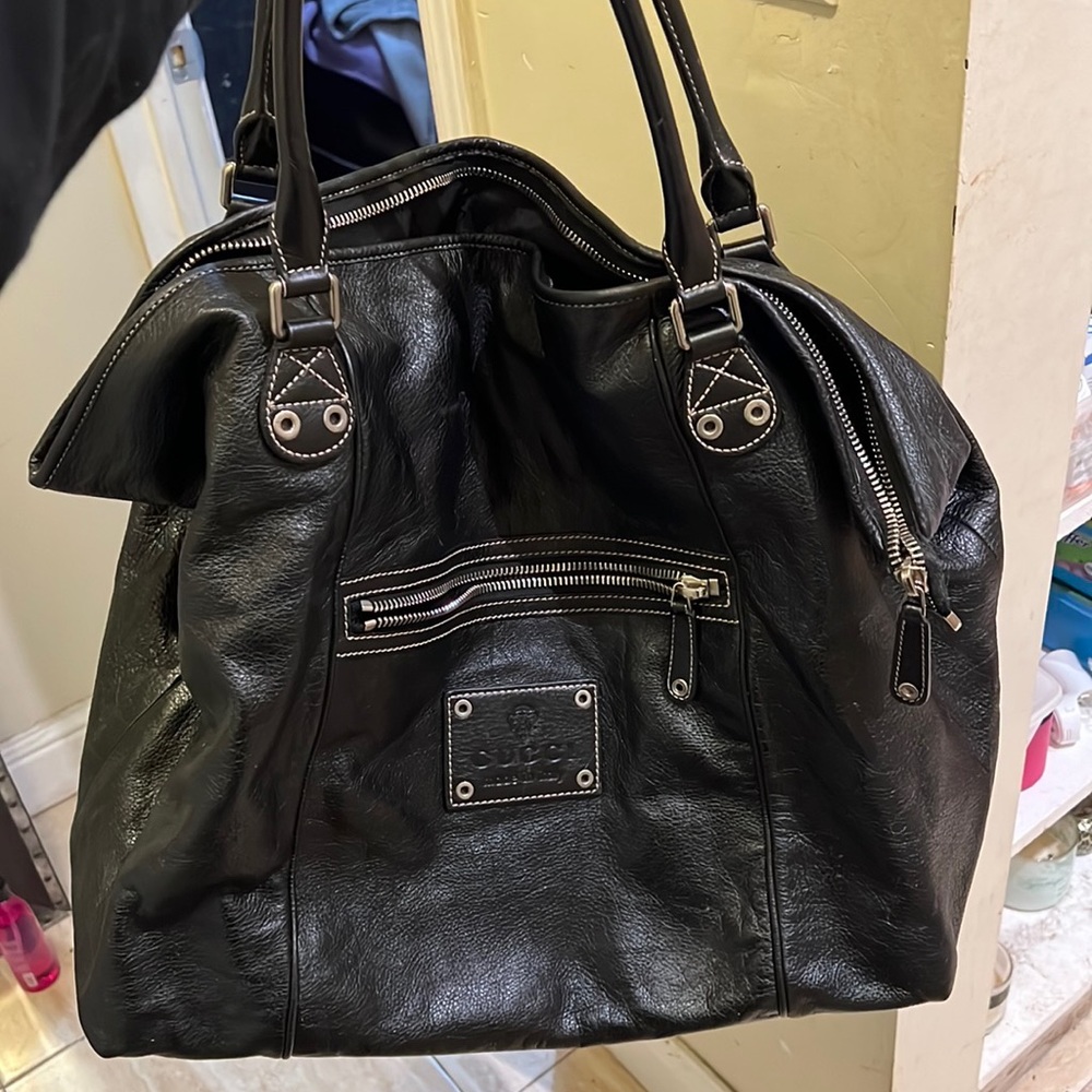 GUCCI black duffel tote bag (Authentic shown with serial number)